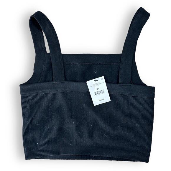 Cotton On Ribbed Seamless Square Neck Crop Top M/L Brown Stretchy Crop Tank - Picture 8 of 9